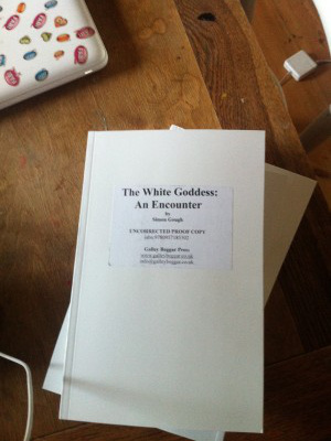 The uncorrected proof of 'The White Goddess' by Simon Gough.