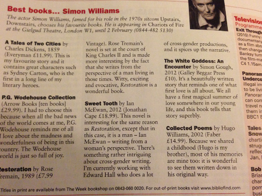 'The White Goddess' mentioned in 'The Week'.